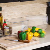 Pantry Storage Bins for with Hinged Lids